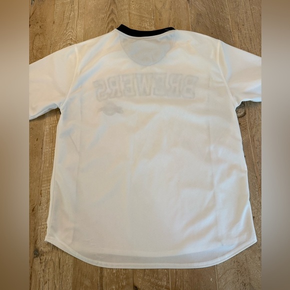 Milwaukee Brewers Baseball Jersey Mens Size M White True Fan - Picture 5 of 9